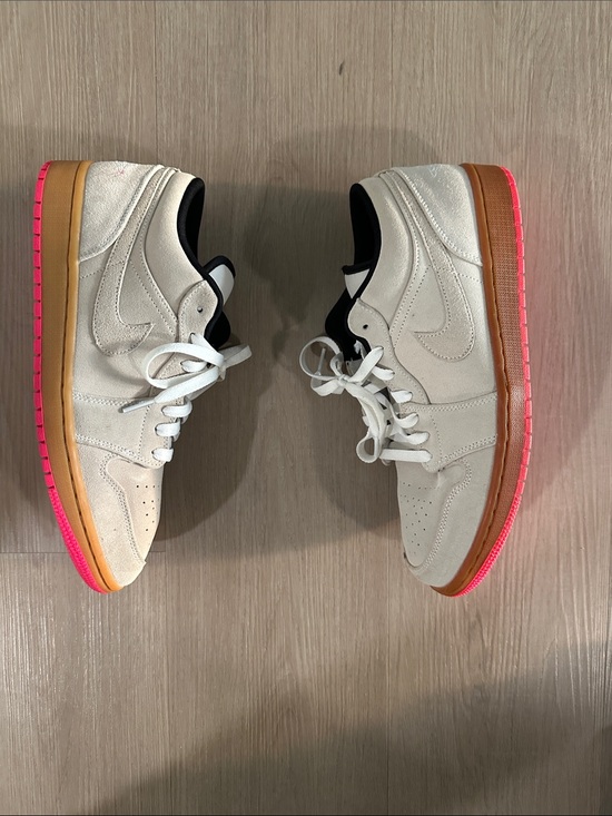 Jordan Other - Jordan Men's Low Top Athletic Shoes Cream with Gum and Pink Accents